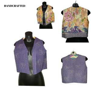 HANDCRAFTED REVERSIBLE QUILTED VINTAGE VEST